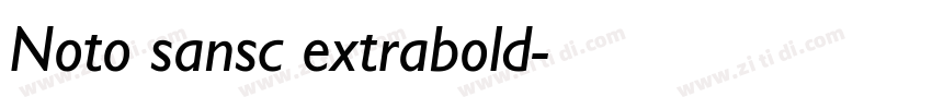 Noto sansc extrabold字体转换